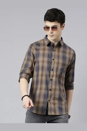 Roadster The Lifestyle Co. Checked Slim-Fit Pure Cotton Casual Shirt