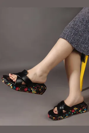 LAVIE Colourblocked PU Platform Sandals