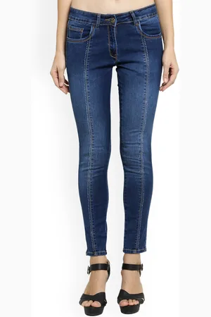 Vivienne Westwood Women Blue Solid Embellished Denim Skinny Fit Jeggings