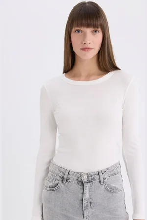 DeFacto Women Raw Edge T-shirt