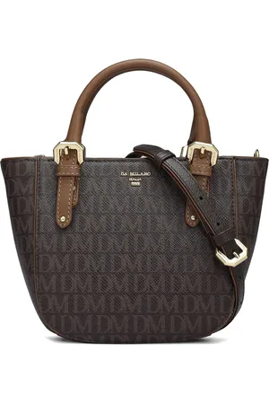 Da Milano Textured Leather Structured Handheld Bag