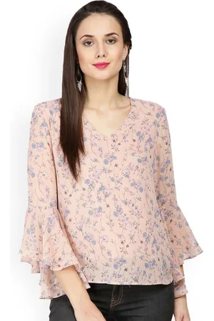 Gipsy Women Peach-Coloured Printed Top