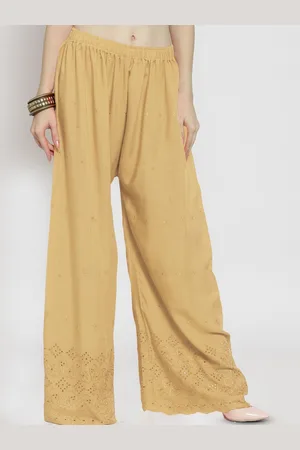Castle Women Hem Design Flared Ethnic Palazzos