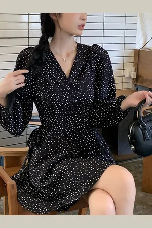 DressBerry Print Bell Sleeve Dress