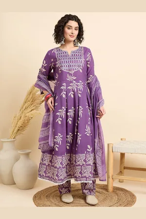 DIVASTRI Women Ethnic Motifs Printed Regular Kurta with Trousers & With Dupatta
