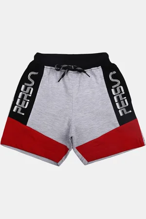 V-Mart Boys Colourblocked Cotton Regular Fit Shorts