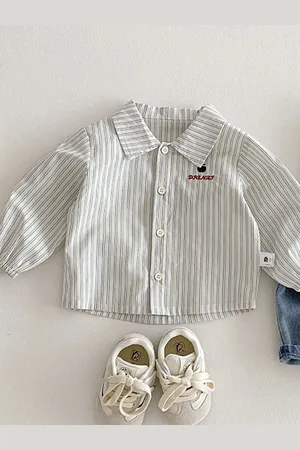 LULU & SKY Boys Opaque Striped Casual Shirt