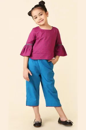 Fabindia Girls Printed Pure Cotton Round Neck Clothing Set