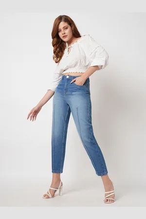 Globus Women Boyfriend Fit High-Rise Light Fade Jeans