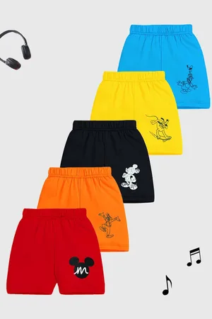 Miss and Chief Boys Pack of 5 Mickey & Friends Printed Shorts