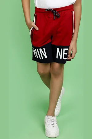 V-Mart Boys Typography Printed Cotton Shorts