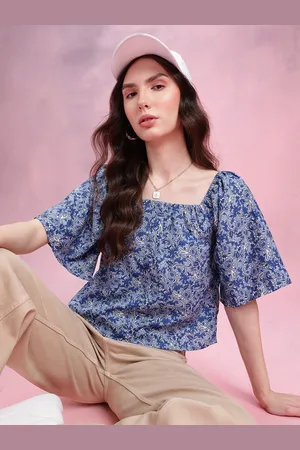 DressBerry Ethnic Print Flared Sleeve Top