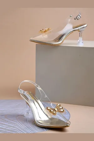 Shoetopia Girls Western - Embellished Party Stiletto Peep Toes Heels
