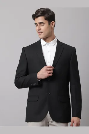 CANTABIL Men Black Solid Single-Breasted Formal Blazer