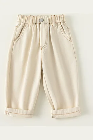 LULU & SKY Kids Tapered Fit Clean Look High-Rise Jeans