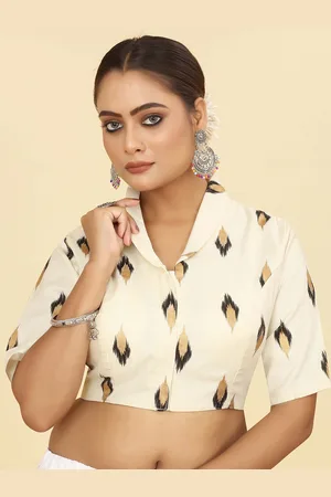 SHOPGARB Printed Cotton Saree Blouse