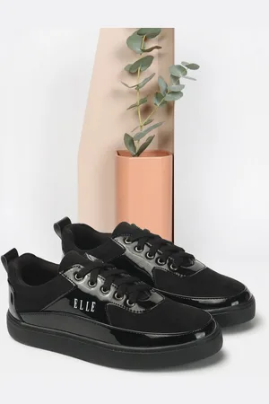 Elle Women Textured Lightweight Comfort Insole Basics Sneakers