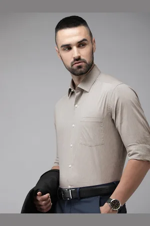 Arrow Men Original Slim Fit Striped Pure Cotton Formal Shirt