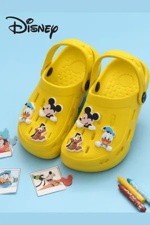 Yellow bee Boys Mickey & Donald Slip-On Clogs