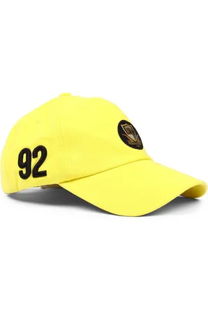 Forever 21 Men Yellow Royal FCC Embroidered Pure Cotton Baseball Cap