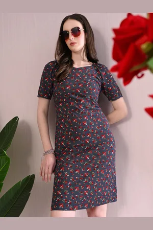 IUGA Floral Print Bodycon Dress