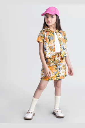 taffykids Girls Printed Shirt with Skirt