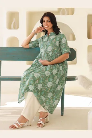 Janasya Women Floral Printed Floral Maternity Kurta