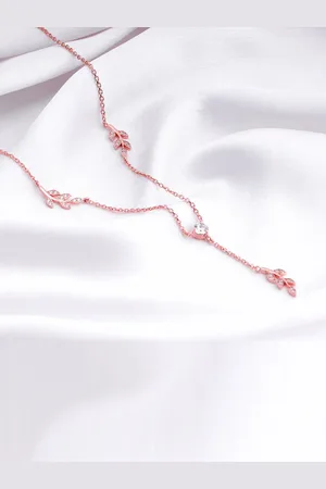 GIVA Sterling Silver Rose Gold-Plated Necklace