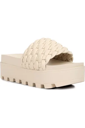 London Rag Braided Open Toe Flatform Heels