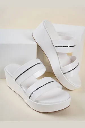 Walkfree Open Back Embellished Wedge Heels