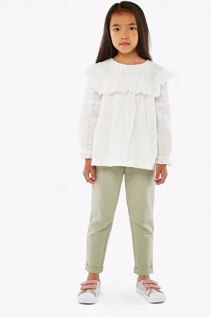 Mothercare Girls Beige Pure Cotton Track Pants