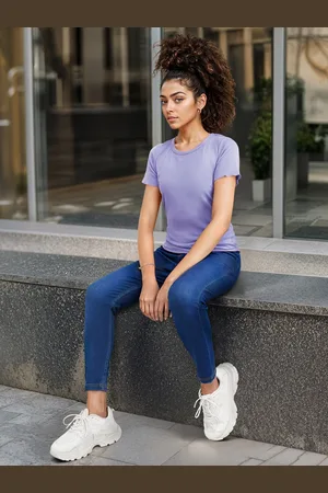 DressBerry Solid Ribbed T-shirt