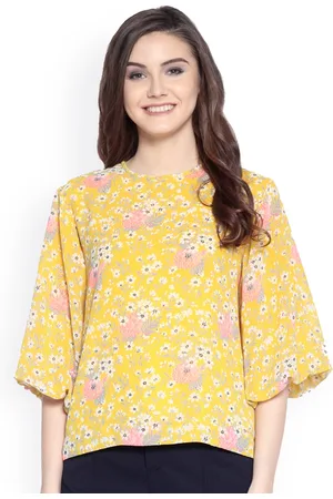 Gipsy Women Yellow Printed Top