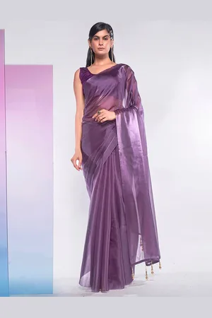 Kalista Mauve Organza Saree
