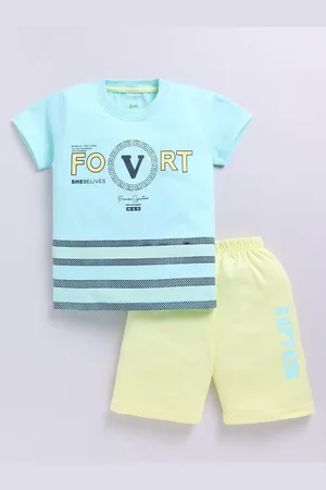 Zeal Boys Striped T-shirt with Shorts