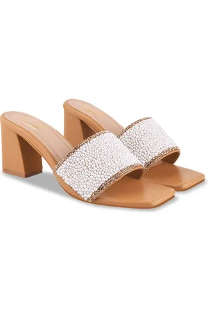 Shoetopia Girls Embellished Open Toe Block Sandals