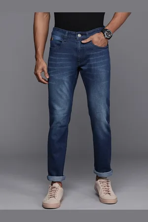 WROGN Men Blue Slim Fit Heavy Fade Stretchable Jeans