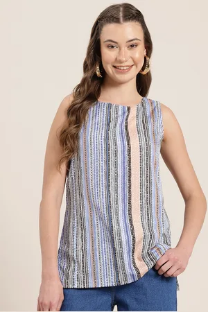 HERE&NOW Geometric Printed A-Line Kurti