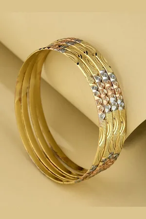 ATIBELLE Set Of 4 Gold-Plated Classic Bangles