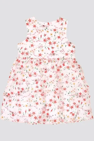 Mothercare Girls Floral Printed Fit and Flare Dress