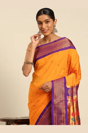Varkala Silk Sarees Ethnic Motifs Zari Paithani Saree