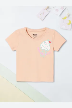 Max Collection Girls Printed V-Neck T-shirt