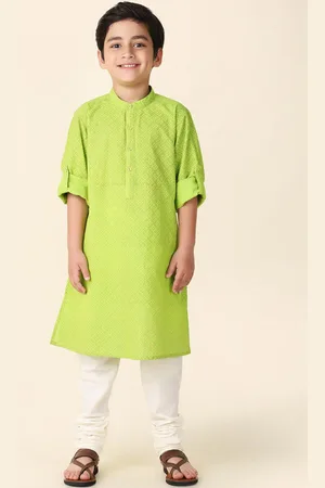 Fabindia Boys Geometric Printed Cotton Kurta