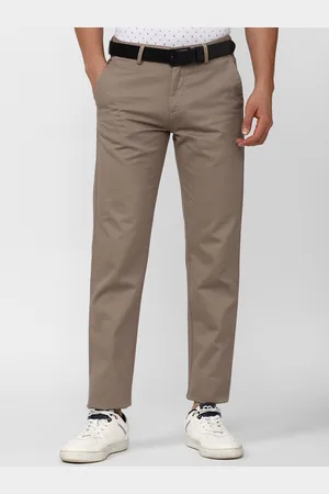 Peter England Men Slim Fit Mid-Rise Cotton Trousers