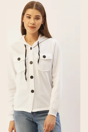 Belle Women White Solid Lightweight Tailored Jacket
