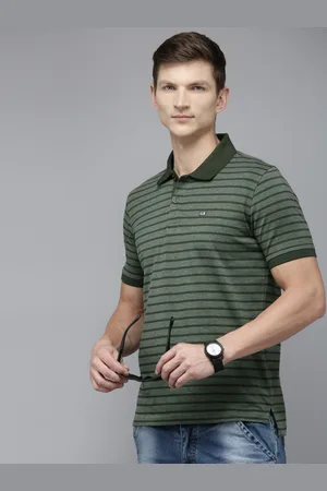 Arrow Striped Polo Collar T-shirt