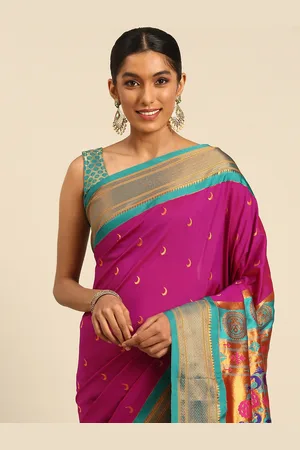 Varkala Silk Sarees Ethnic Motifs Zari Paithani Saree