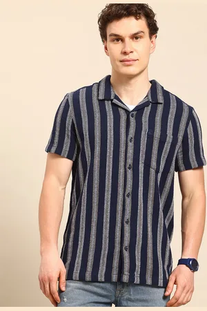 Benetton Striped Bowling Shirt