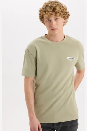 DeFacto Men Drop-Shoulder Sleeves Pockets T-shirt