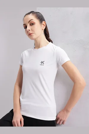 HRX Solid T-shirt with Brand Logo Detail
